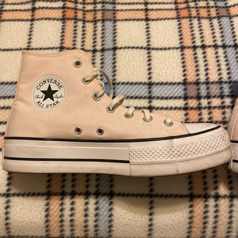Baby Pink Platform Converse